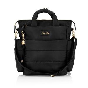Itzy Ritzy Midnight Black Dream Convertible Diaper Bag